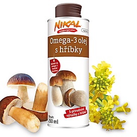 Omega-3 olej s hríbikmi