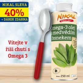 Omega-3 olej s medvědím česnekem 250 g + Lžíce