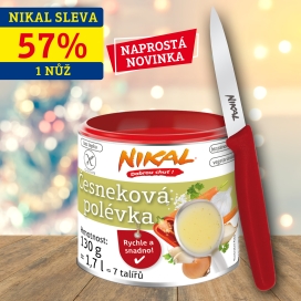 Česneková polévka 130 g + Nůž s hladkým ostřím