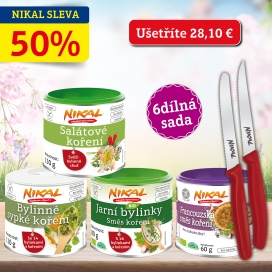 Akční balíček: 4 druhy koření + 2 nože
