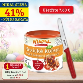 Akční balíček: 100 g BIO Mexické koření + Nůž na rajčata