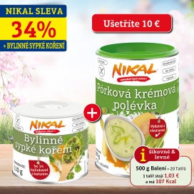 Akční balíček: Pórková krémová polévka 500 g + Bylinné sypké koření 110 g