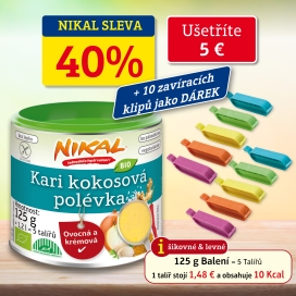 BIO Kari kokosová polévka 125 g + 10 zavíracích klipů