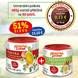 Univerzální polévka NIKAL 450 g + Salátové koření 130 g