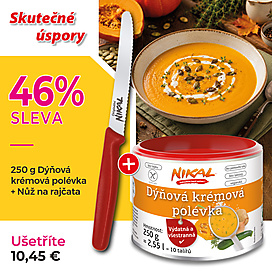 Dýňová krémová polévka 250 g + Nůž na rajčata